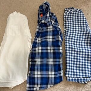 Thomas Brown Plaid and Solid Button-Up Shirts